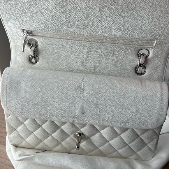 CHANEL Medium Classic Caviar SHW white caviar - Picture 4 of 14